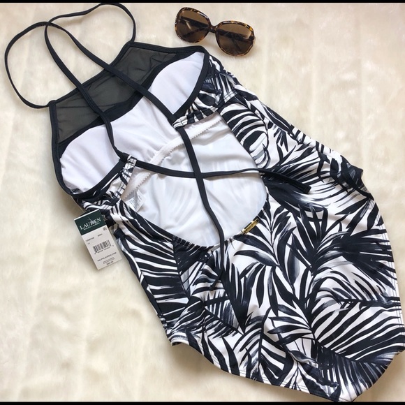RALPH LAUREN Palm-Print One-Piece Swimsuit - Picture 5 of 6